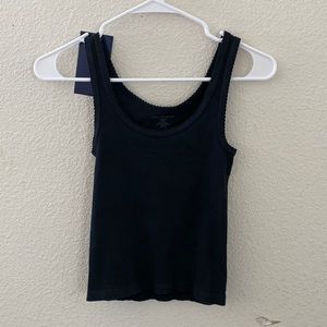 Brandy melville black beyonca ruffle tank top